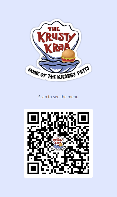 Flyer with QR code